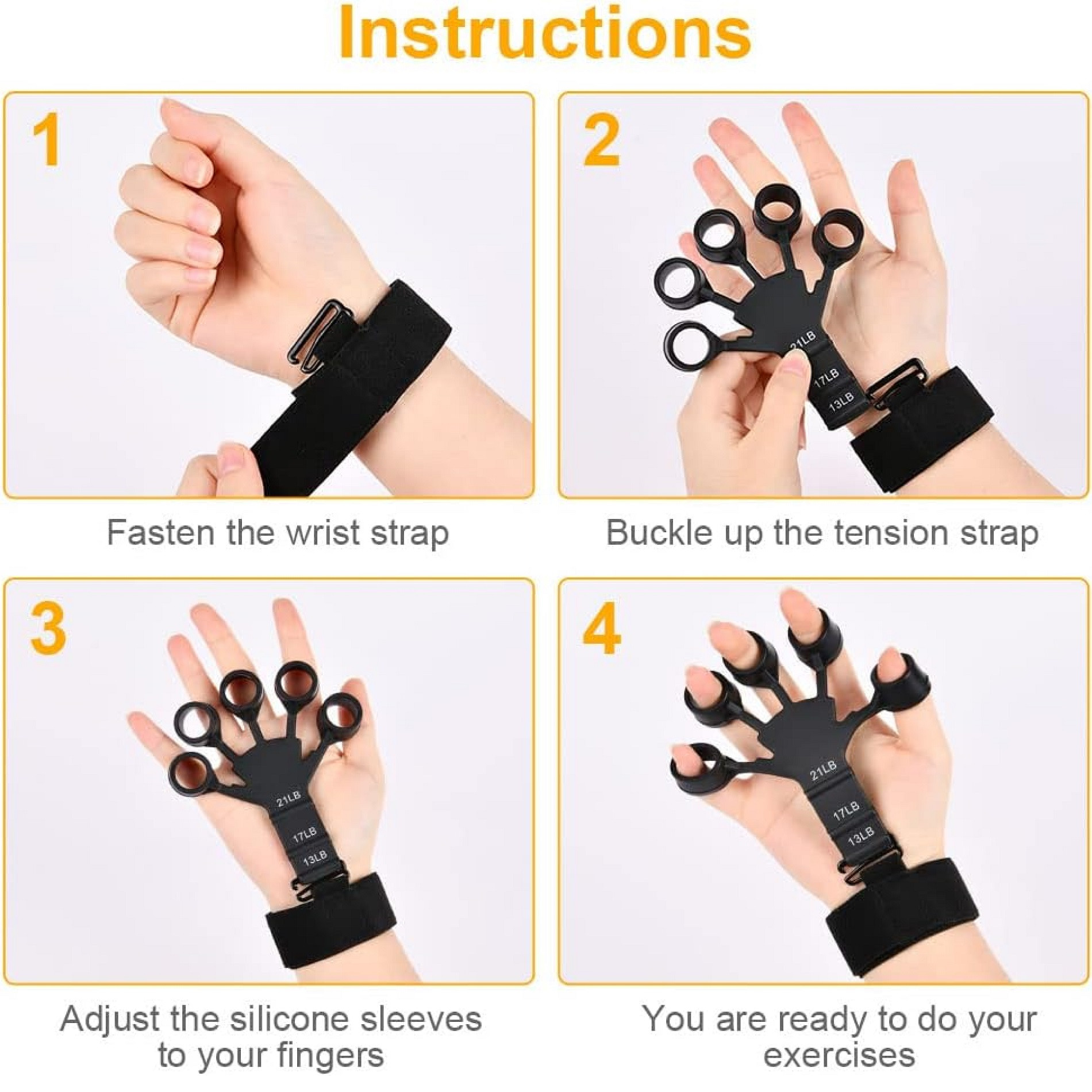 Miniatura 4 de Ejercitador Para Dedos Manos Ajustable